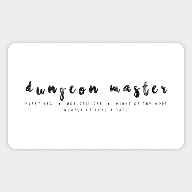 Dungeon Master Weaver of Lore & Fate Dungeons and Dragons | Dungeon Master | Dungeon Master | DnD Gifts | RPG Gifts Magnet by DiceGoblins
